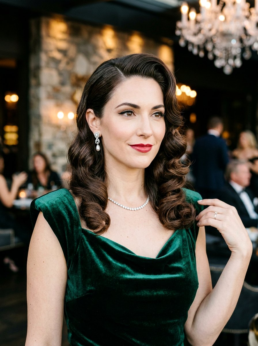 Side Part Vintage Waves - 20 glossy side part waves hairstyle - 20 glossy side part waves hairstyle