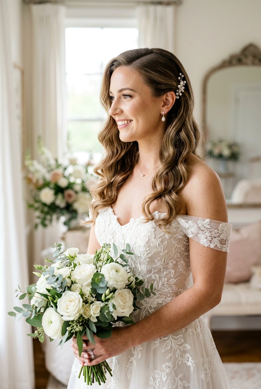 Side Part Wedding Hair Down - 20 wedding season hairstyles - 20 wedding season hairstyles