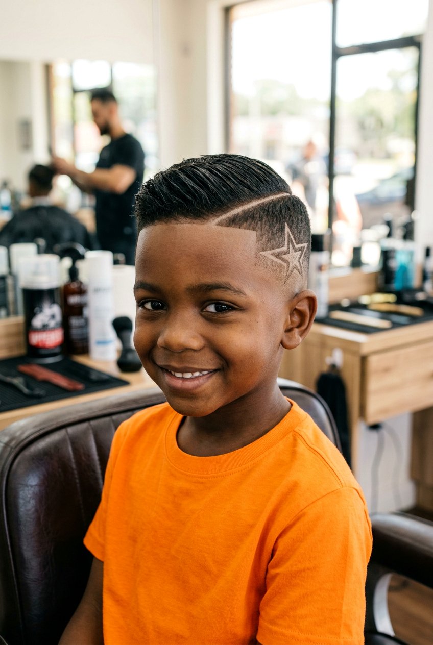 Side Part With Design - 20 little boy side part haircut - 20 little boy side part haircut