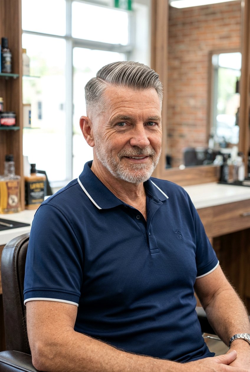 Side Part With High Taper - 20 classic side part for older men - 20 classic side part for older men