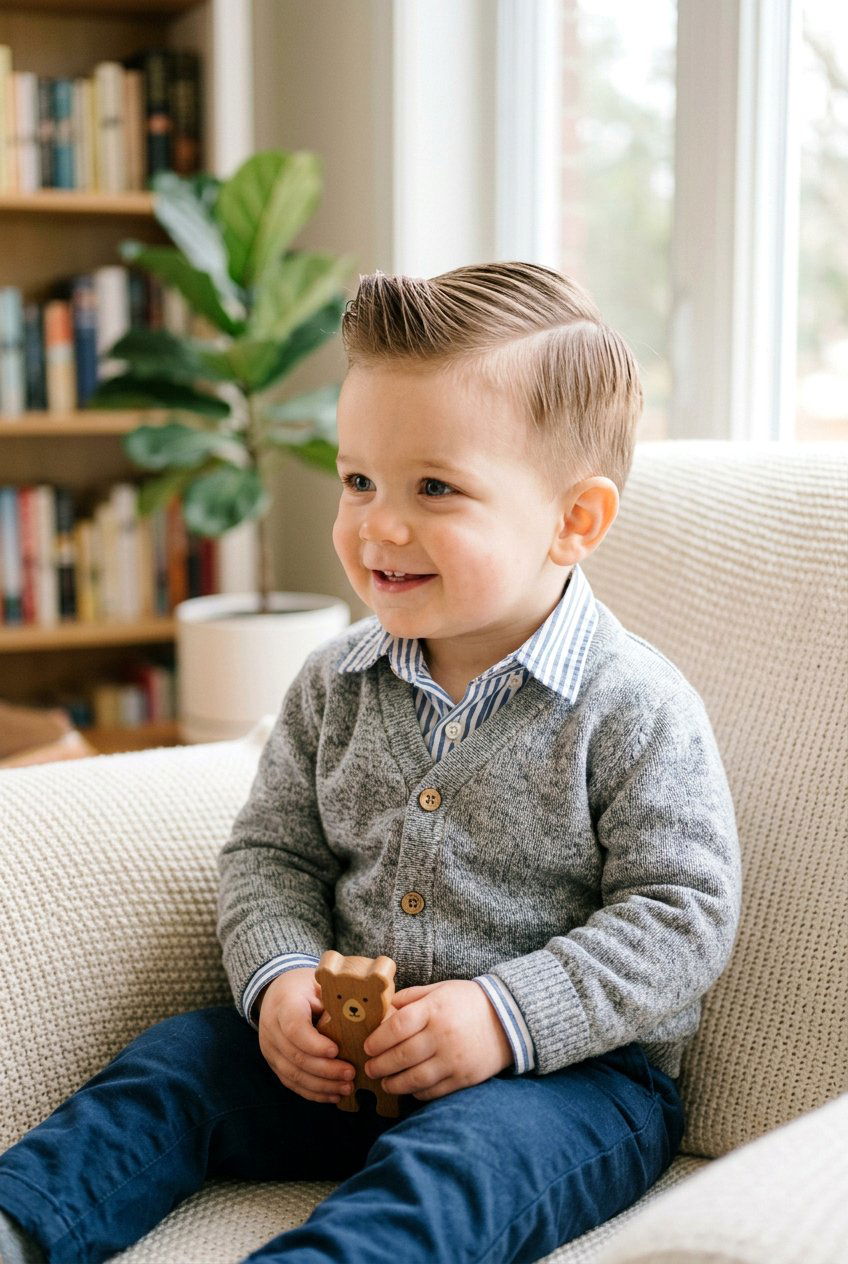 Side Part With Quiff - 20 baby boy haircut with side part - 20 baby boy haircut with side part