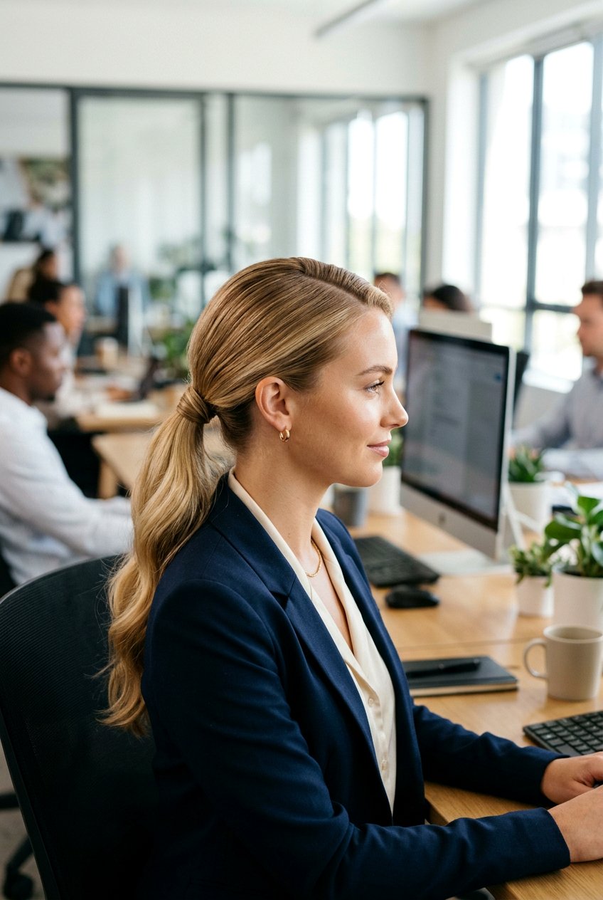 Side Part Wrapped Ponytail - 20 professional ponytail with side part - 20 professional ponytail with side part