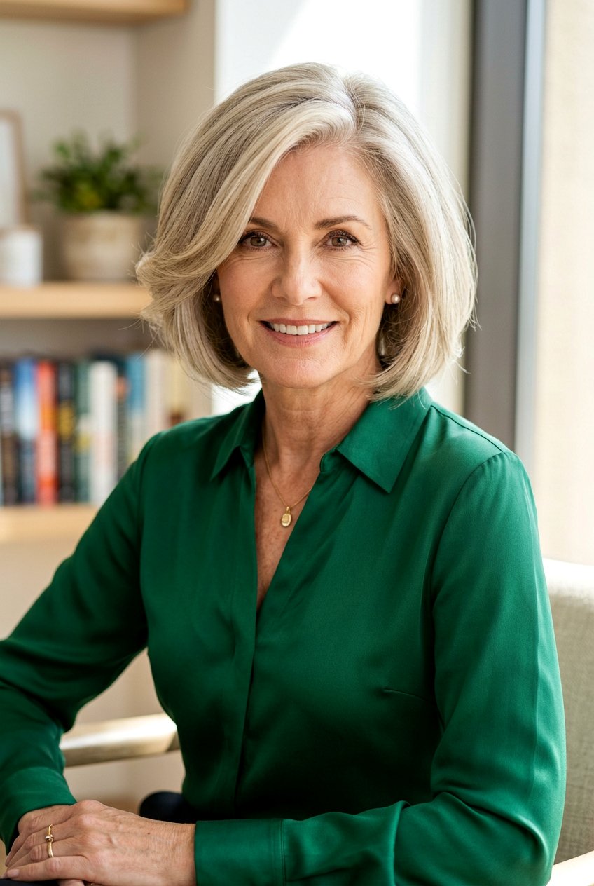 Side Parted Bob For Fine Hair - 20 business casual bob for mature women - 20 business casual bob for mature women