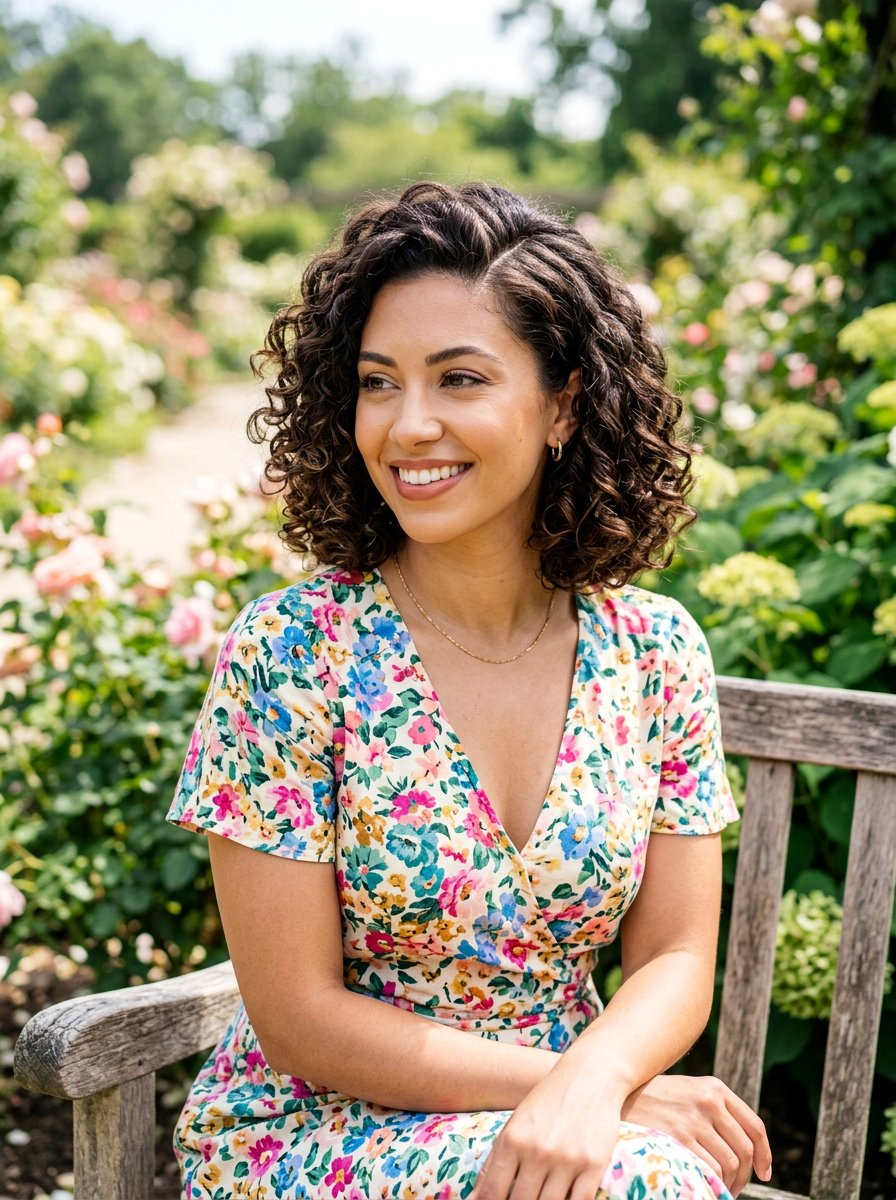 Side Parted Curly Bob - 20 curly bob haircut for mature fine hair - 20 curly bob haircut for mature fine hair