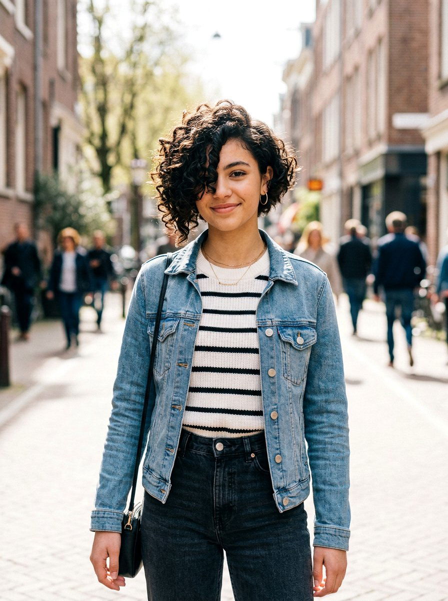 Side Parted Curly Bob - 20 cute hairstyle for teenage girls curls - 20 cute hairstyle for teenage girls curls