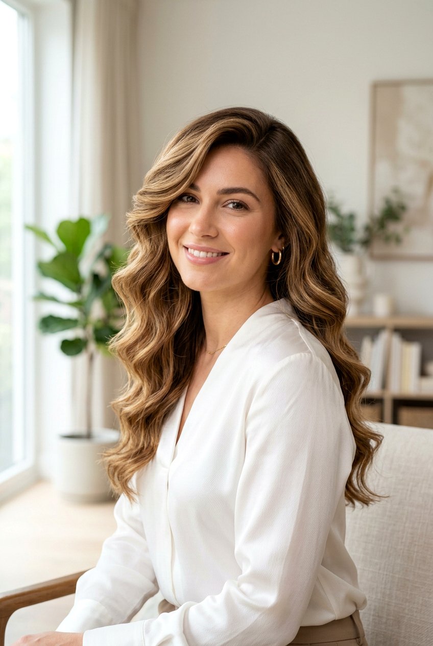 Side Parted Layers - 20 office hairstyle for thick wavy hair - 20 office hairstyle for thick wavy hair