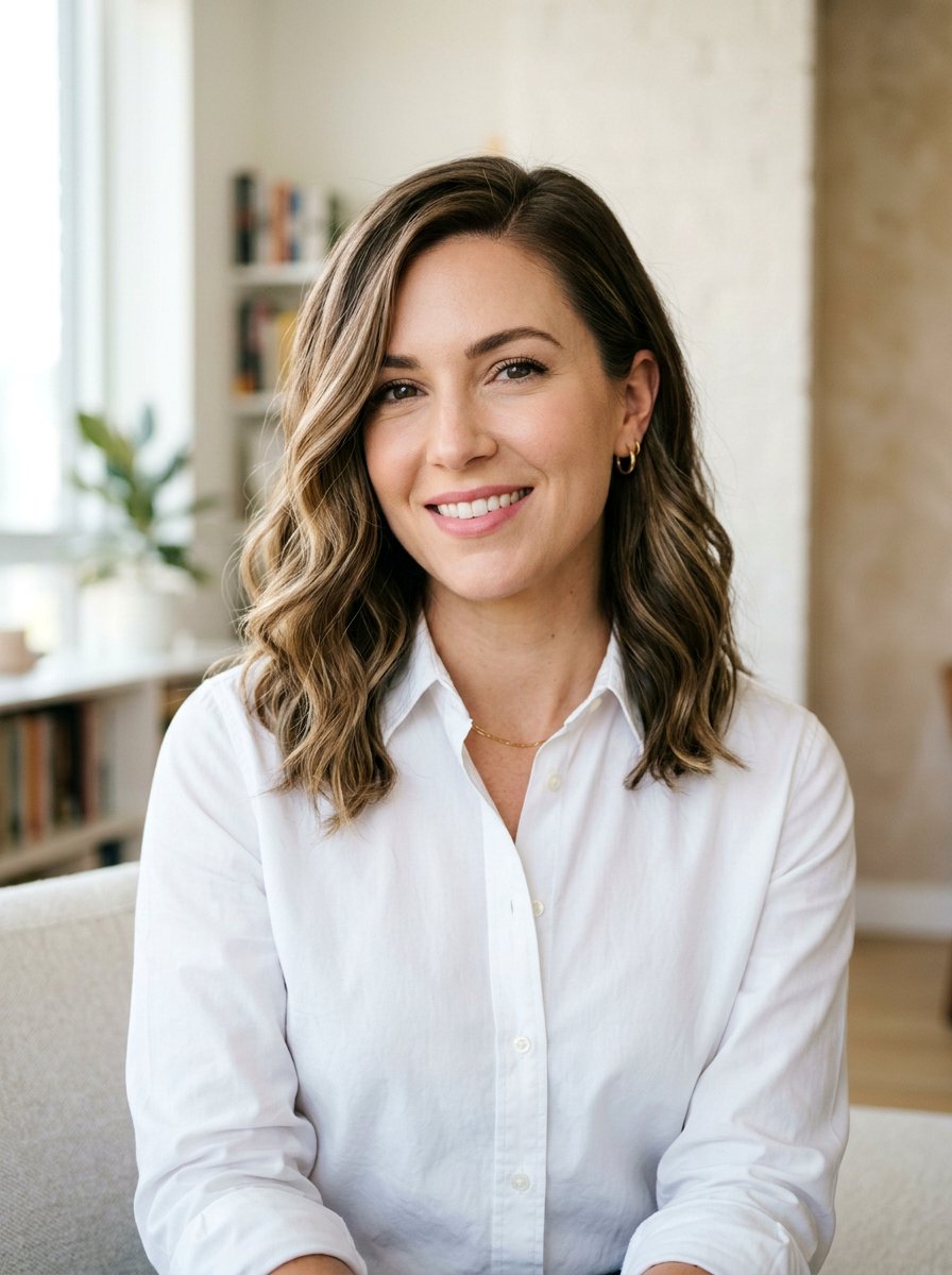 Side Parted Lob Haircut - 20 flattering haircut for pear face women - 20 flattering haircut for pear face women