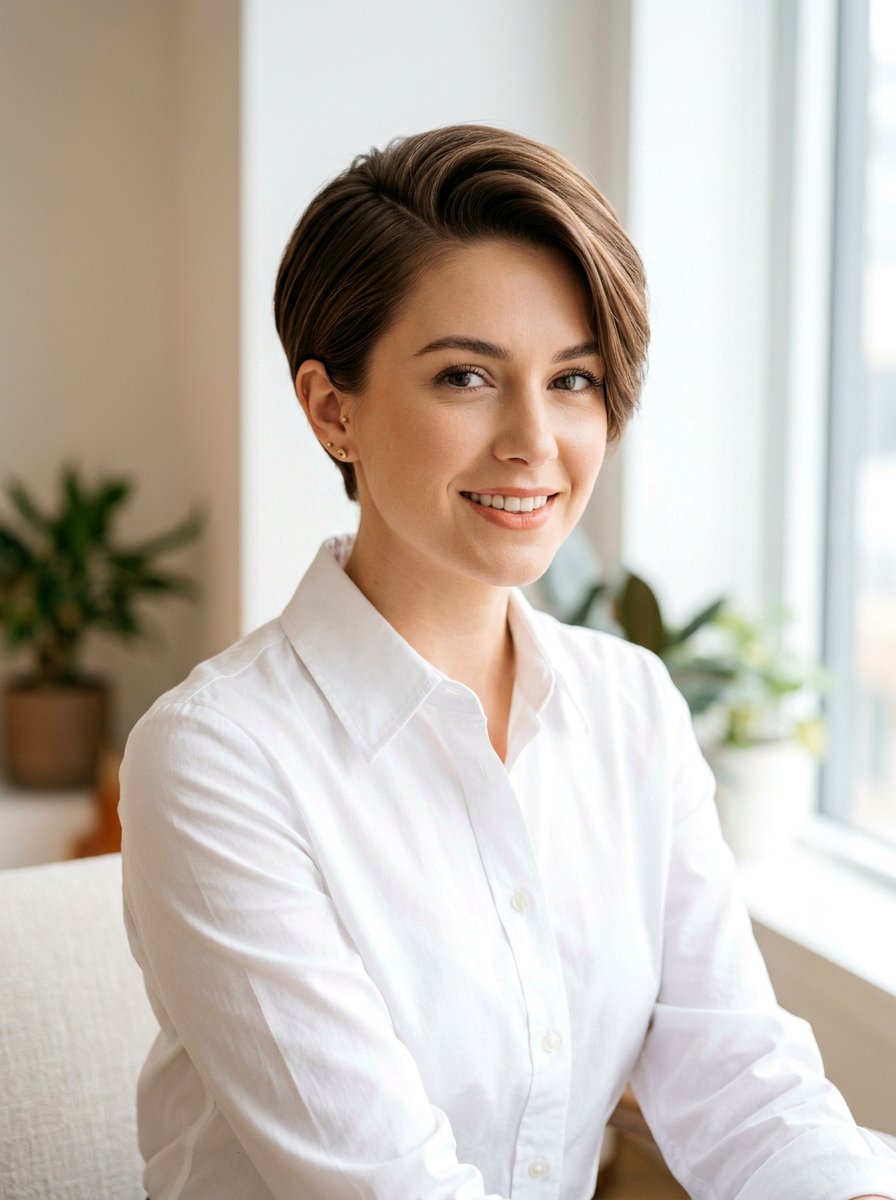 Side Parted Pixie Cut - 20 interview hairstyle with clean pixie cut - 20 interview hairstyle with clean pixie cut