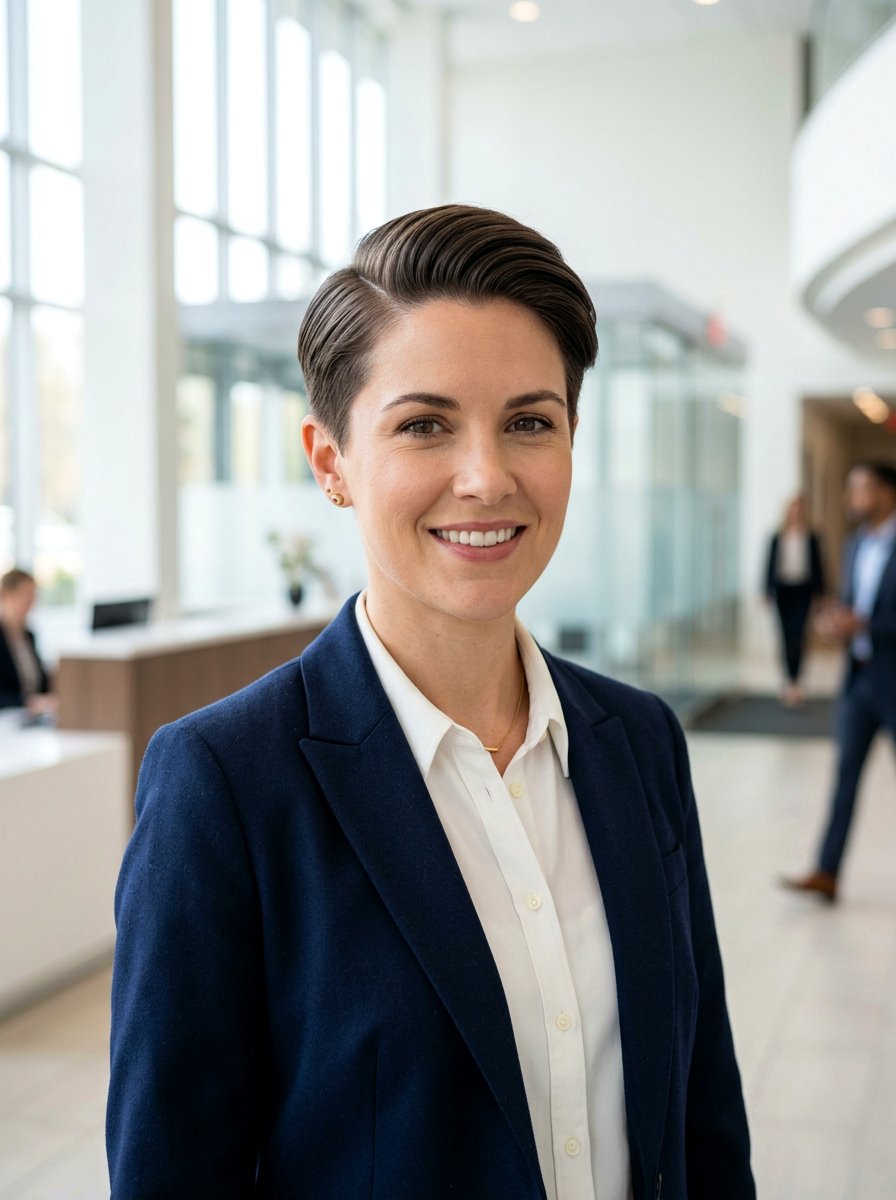 Side Parted Short Crop Haircut - 20 polished haircut for mature women - 20 polished haircut for mature women