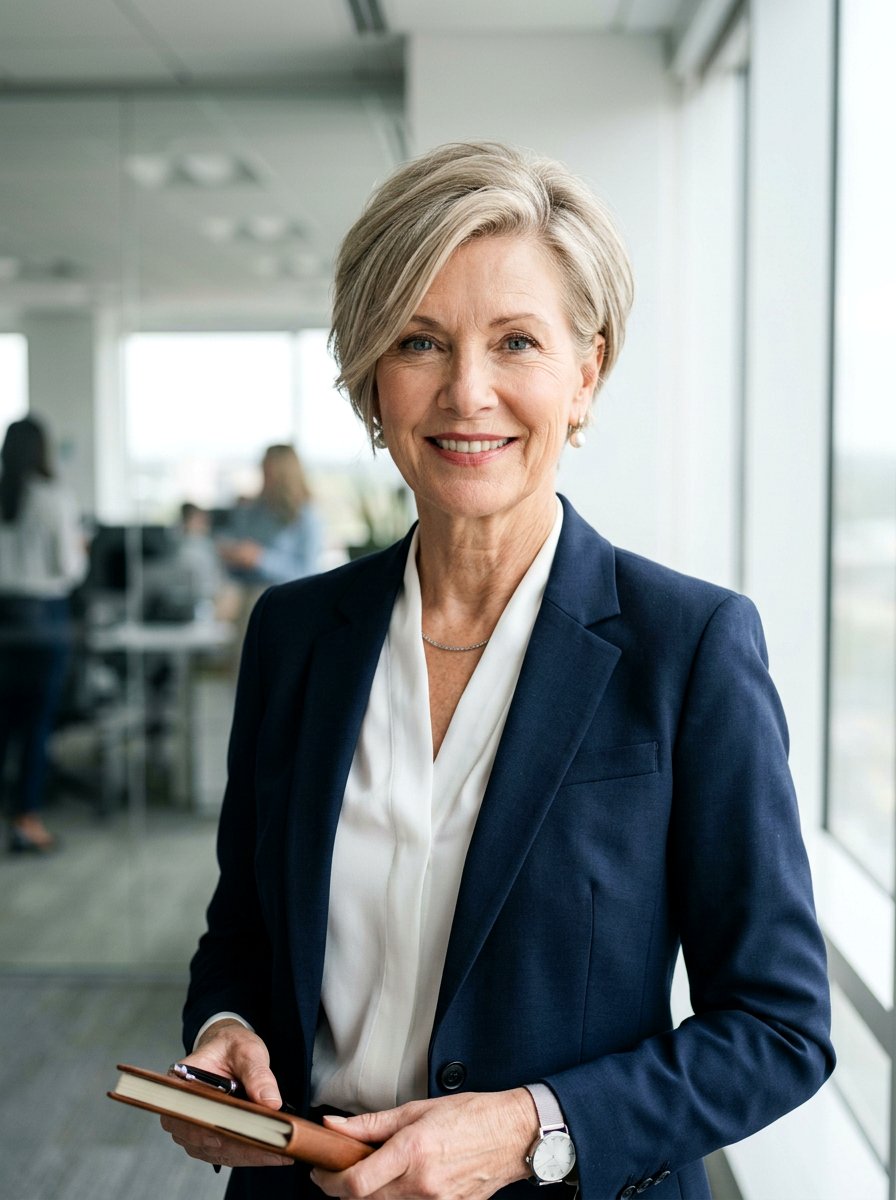 Side Parted Short Haircut For Older Women - 20 older women haircut ideas for thin hair - 20 older women haircut ideas for thin hair