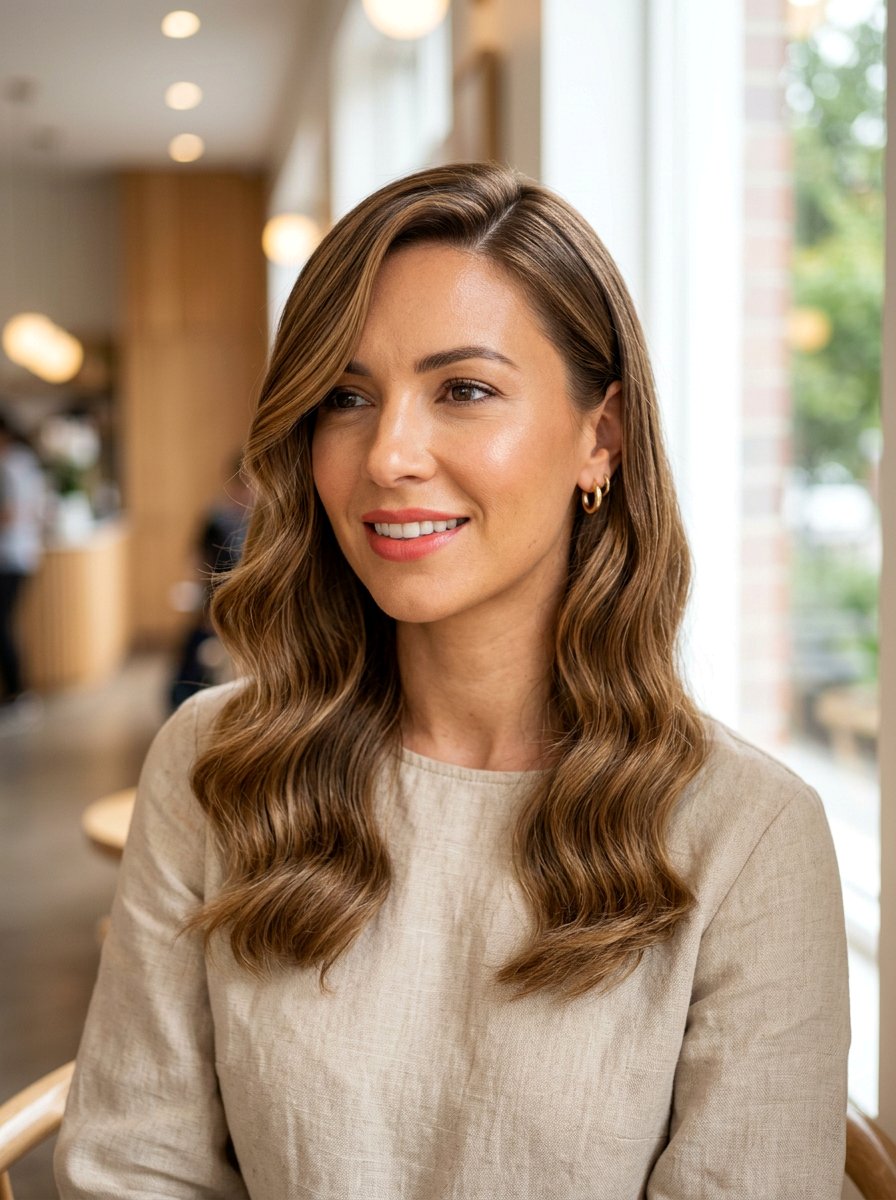 Side Parted Sleek Waves - 20 no fuss interview hairstyle for women - 20 no fuss interview hairstyle for women