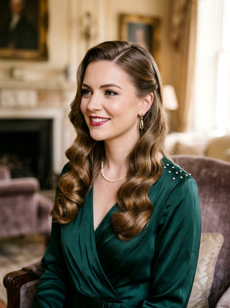 Side Parted Vintage Waves - 20 simple hairstyle for graduation day - 20 simple hairstyle for graduation day