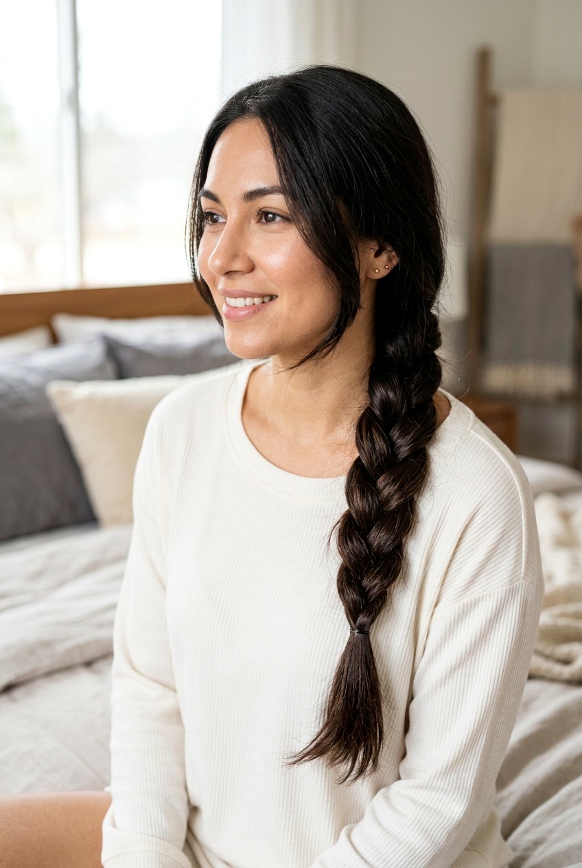 Side Plait - 20 bedtime braid for long layers - 20 bedtime braid for long layers