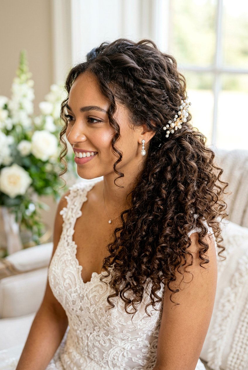 Side Ponytail For Curly Bridal Hair - 20 elegant bridal side ponytail - 20 elegant bridal side ponytail