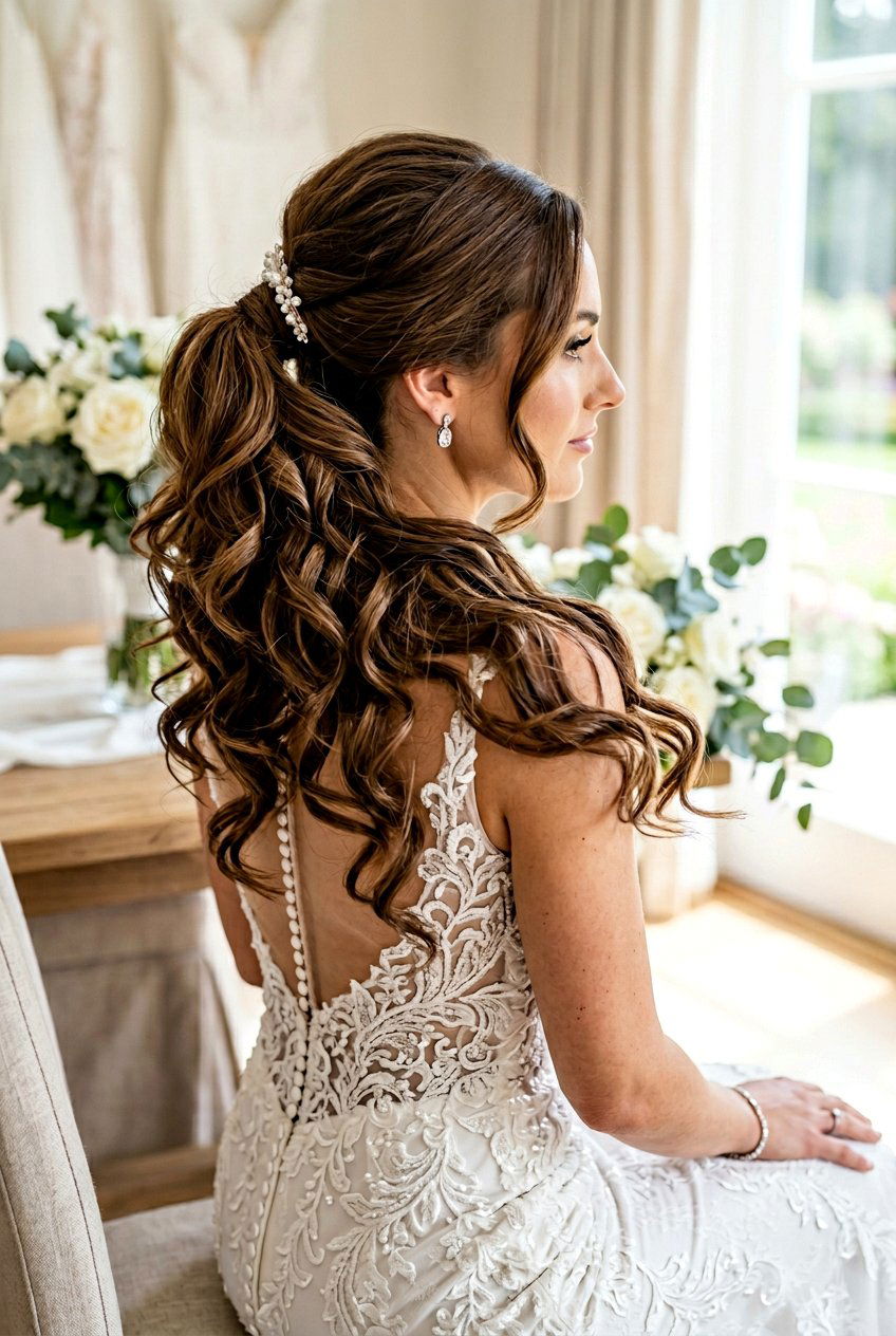 Side Ponytail With Curls For Long Hair - 20 elegant bridal side ponytail - 20 elegant bridal side ponytail