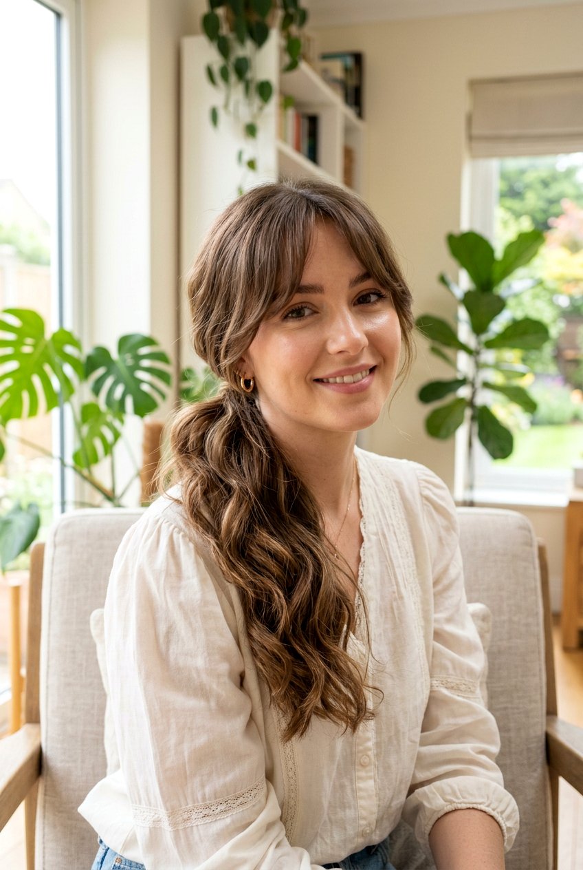 Side Ponytail With Curtain Bangs - 20 ponytail with curtain bangs - 20 ponytail with curtain bangs