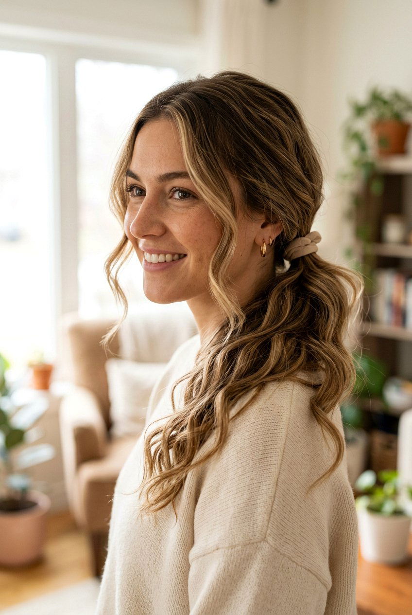 Side Ponytail With Loose Waves - 20 elegant bridal side ponytail - 20 elegant bridal side ponytail