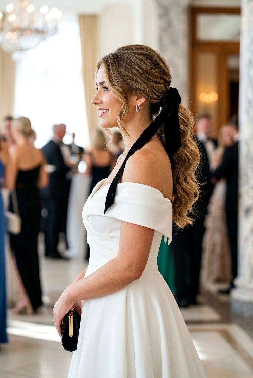 Side Ponytail With Ribbon - 20 red carpet side ponytail - 20 red carpet side ponytail