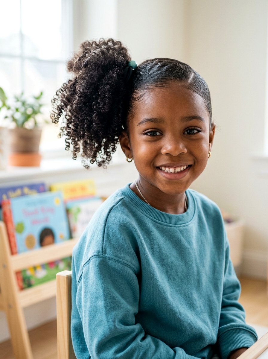 Side Puff For Kids - 20 quick natural hairstyles for kids - 20 quick natural hairstyles for kids