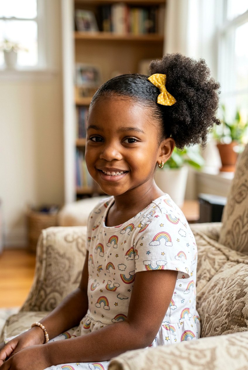 Side Puff For Little Girls - 20 natural puff styles for little girls - 20 natural puff styles for little girls