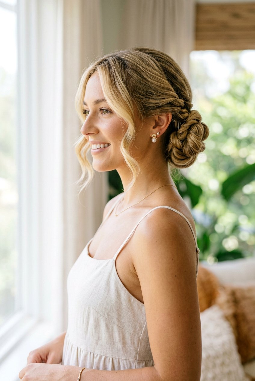 Side Rope Twist Bun - 20 rope twist bun hairstyle - 20 rope twist bun hairstyle