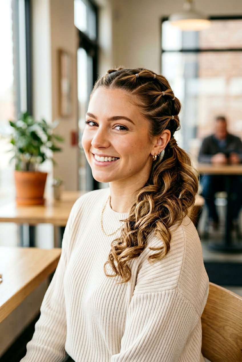 Side Rubber Band Ponytail - 20 rubber band ponytail styles - 20 rubber band ponytail styles