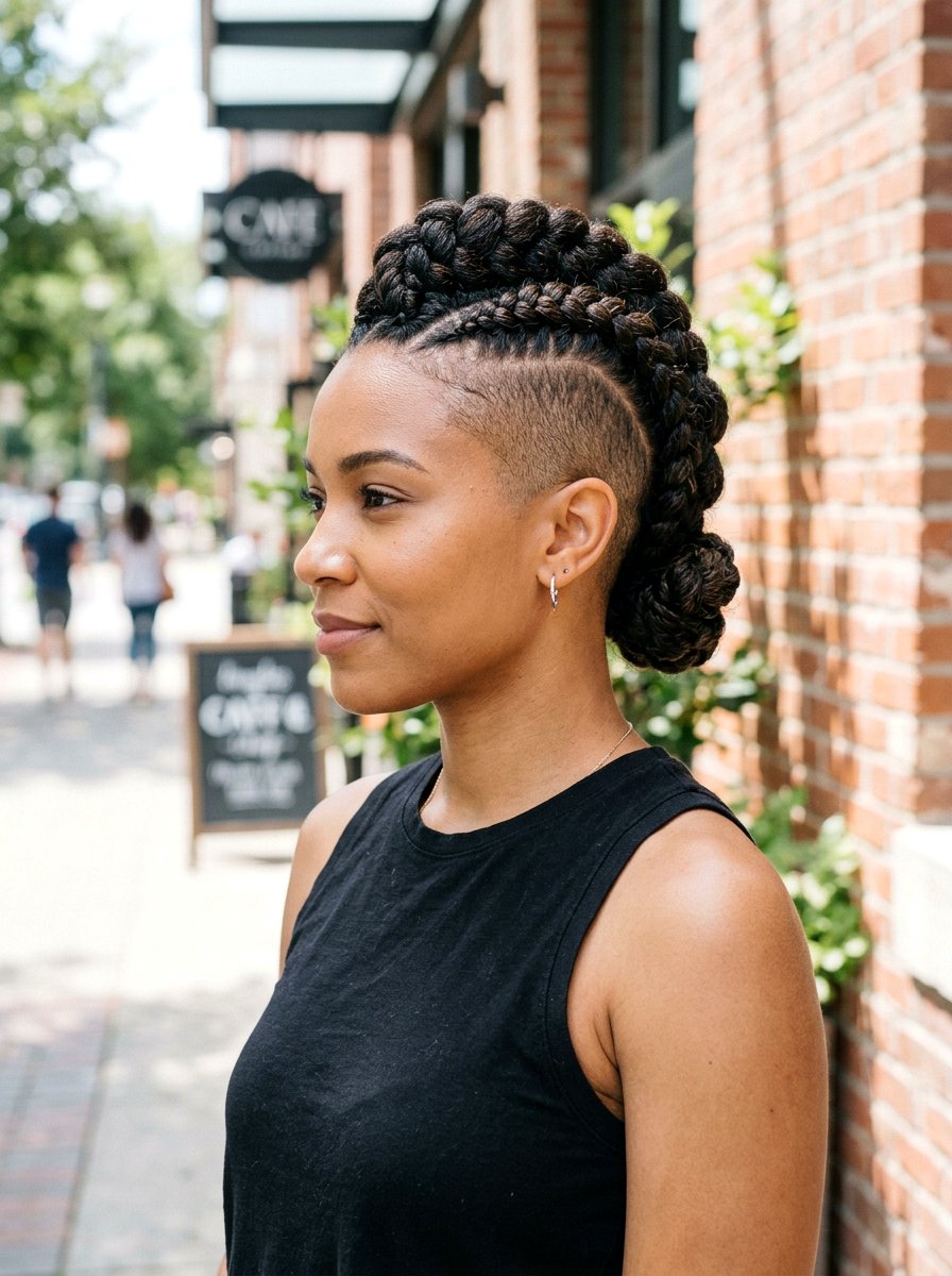 Side Shave Braided Fauxhawk - 20 side shave braid hairstyle - 20 side shave braid hairstyle