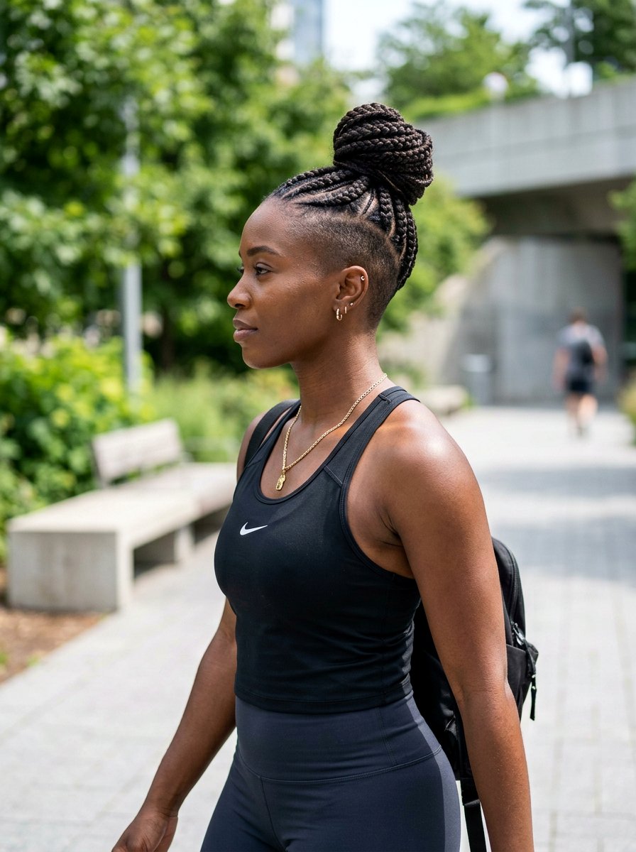 Side Shave Braided Top Knot - 20 side shave braid hairstyle - 20 side shave braid hairstyle