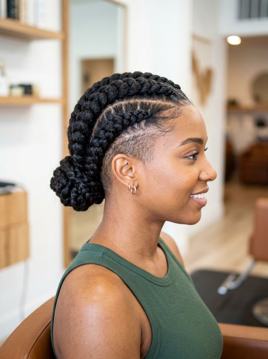 Side Shave Goddess Braid Undercut - 20 side shave braid hairstyle - 20 side shave braid hairstyle