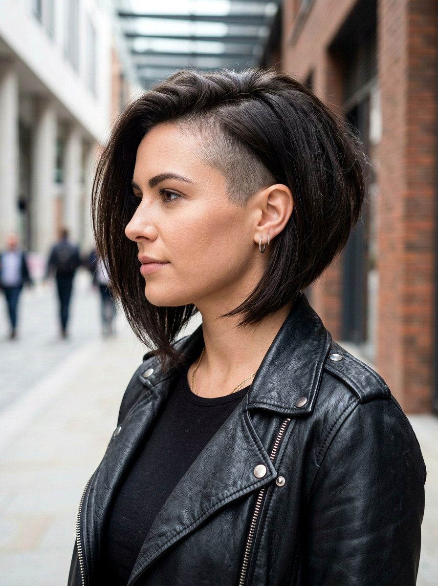 Side Shaved Bob For Thick Hair - 20 undercut bob for thick hair women - 20 undercut bob for thick hair women