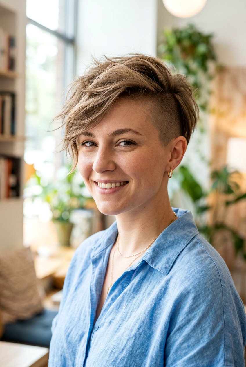 Side Shaved Pixie Haircut For Fine Hair - 20 side shaved pixie haircut - 20 side shaved pixie haircut