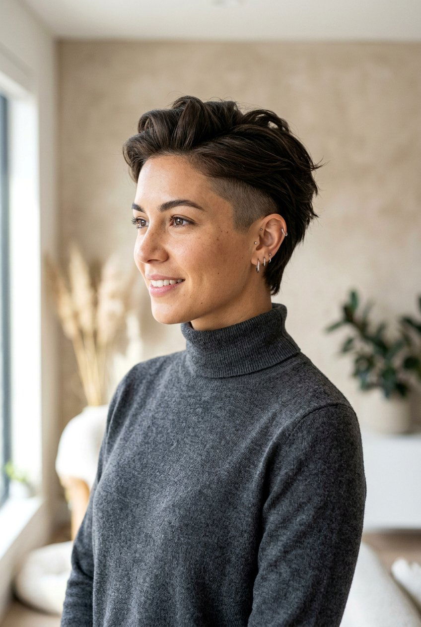 20 Fierce Side Shaved Pixie Haircut Ideas for Bold Looks