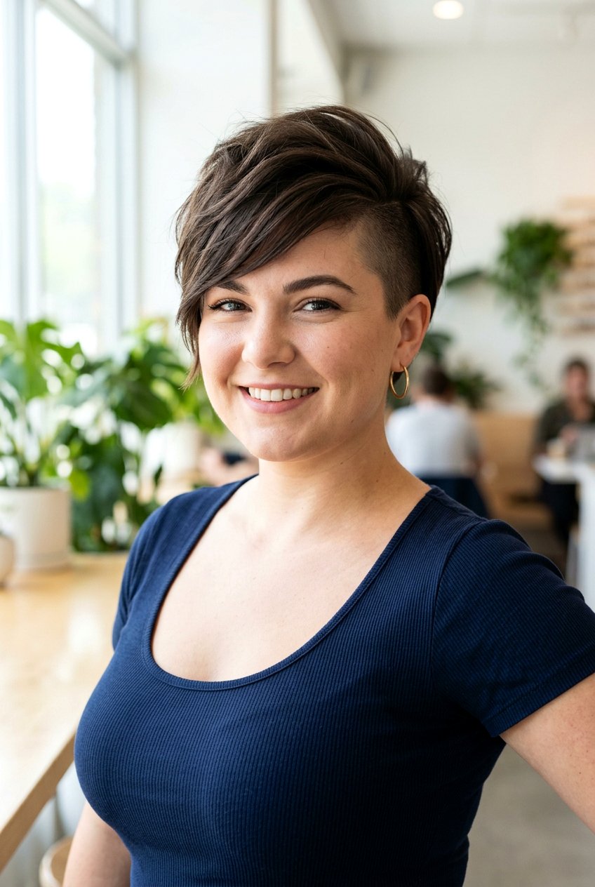 Side Shaved Pixie Haircut For Round Face - 20 side shaved pixie haircut - 20 side shaved pixie haircut