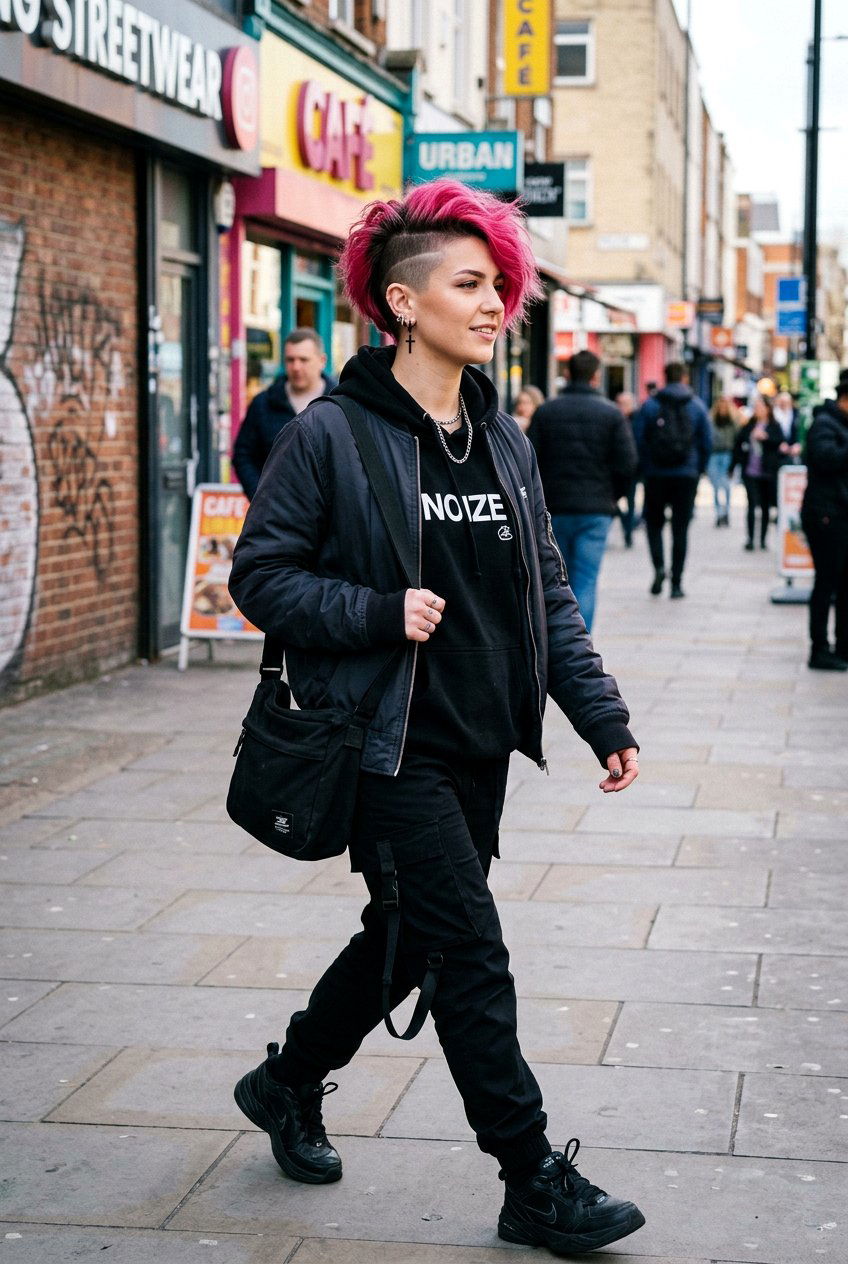 Side Shaved Pixie Haircut With Bold Fashion Color - 20 side shaved pixie haircut - 20 side shaved pixie haircut