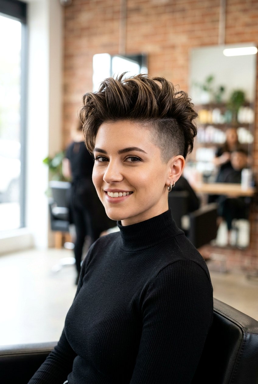 Side Shaved Pixie Haircut With Volume On Top - 20 side shaved pixie haircut - 20 side shaved pixie haircut