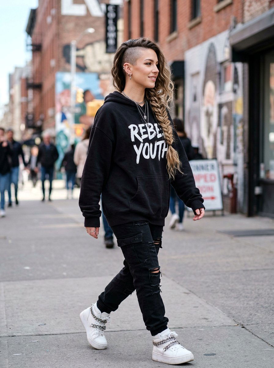 Side Shaved Undercut Braid For Women - 20 undercut braid hairstyle women - 20 undercut braid hairstyle women