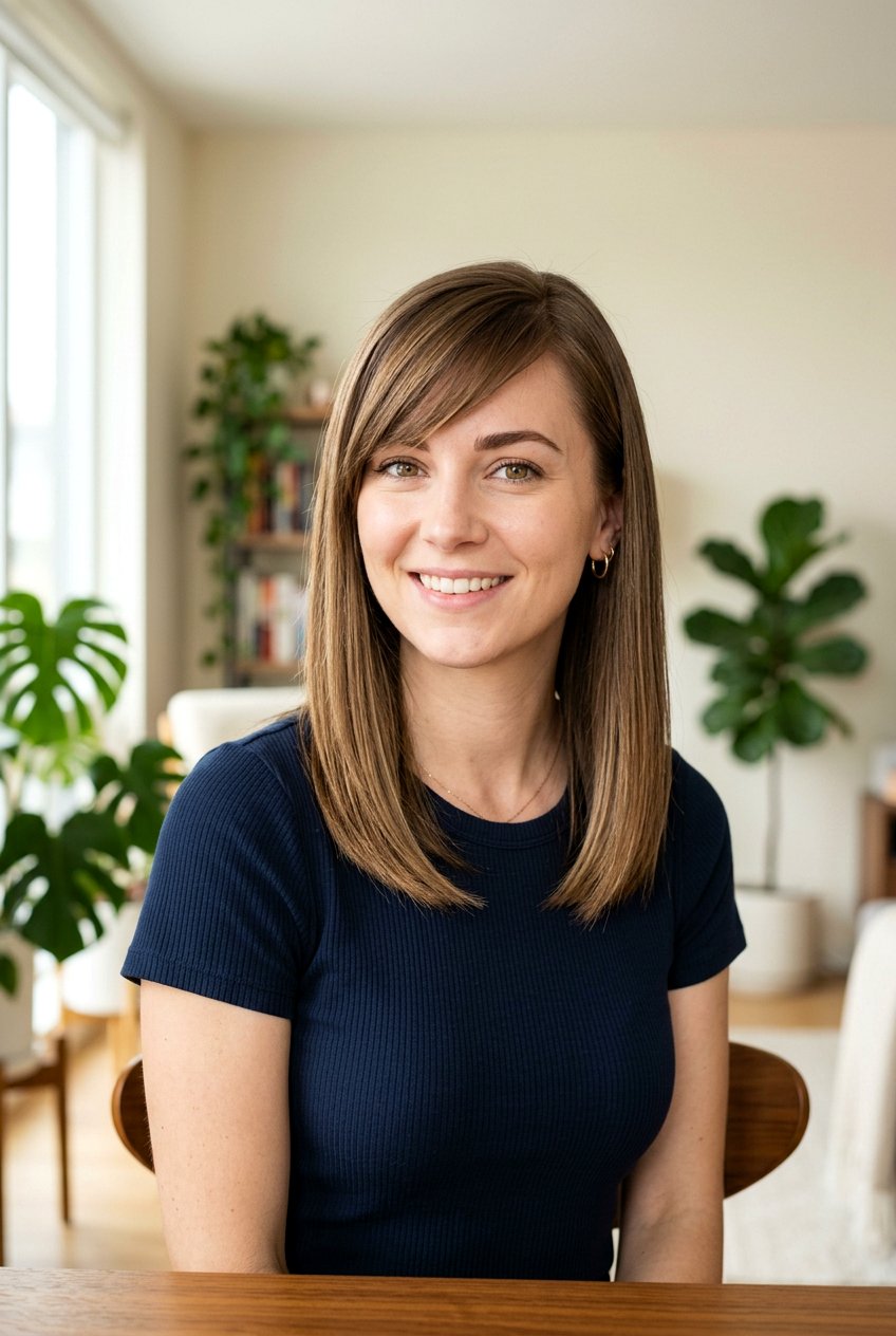 Side Swept Bang Haircut - 20 haircuts for cowlick in front - 20 haircuts for cowlick in front