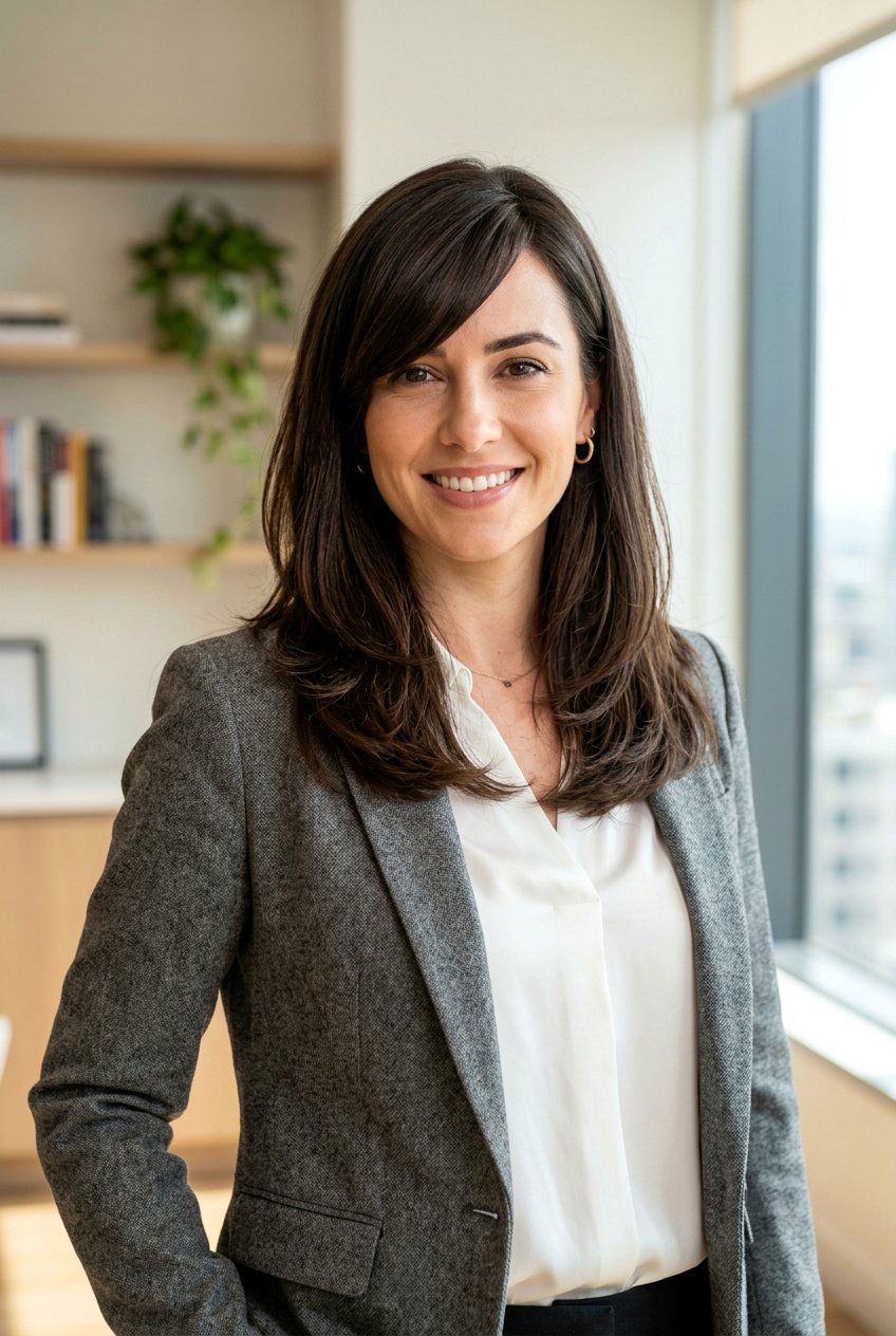 Side Swept Bangs - 20 office hairstyle for thin fine hair - 20 office hairstyle for thin fine hair