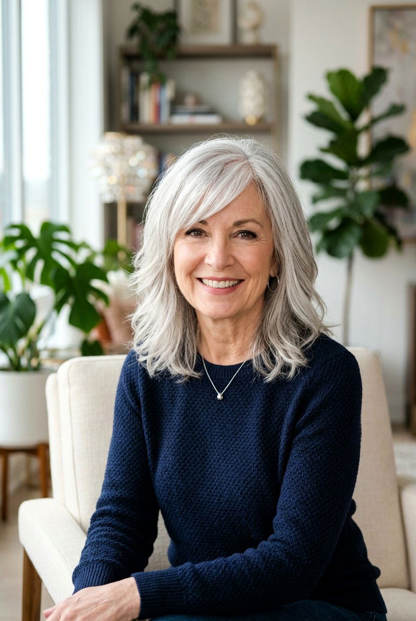 Side Swept Bangs Haircut - 20 best haircuts for women over 60 - 20 best haircuts for women over 60