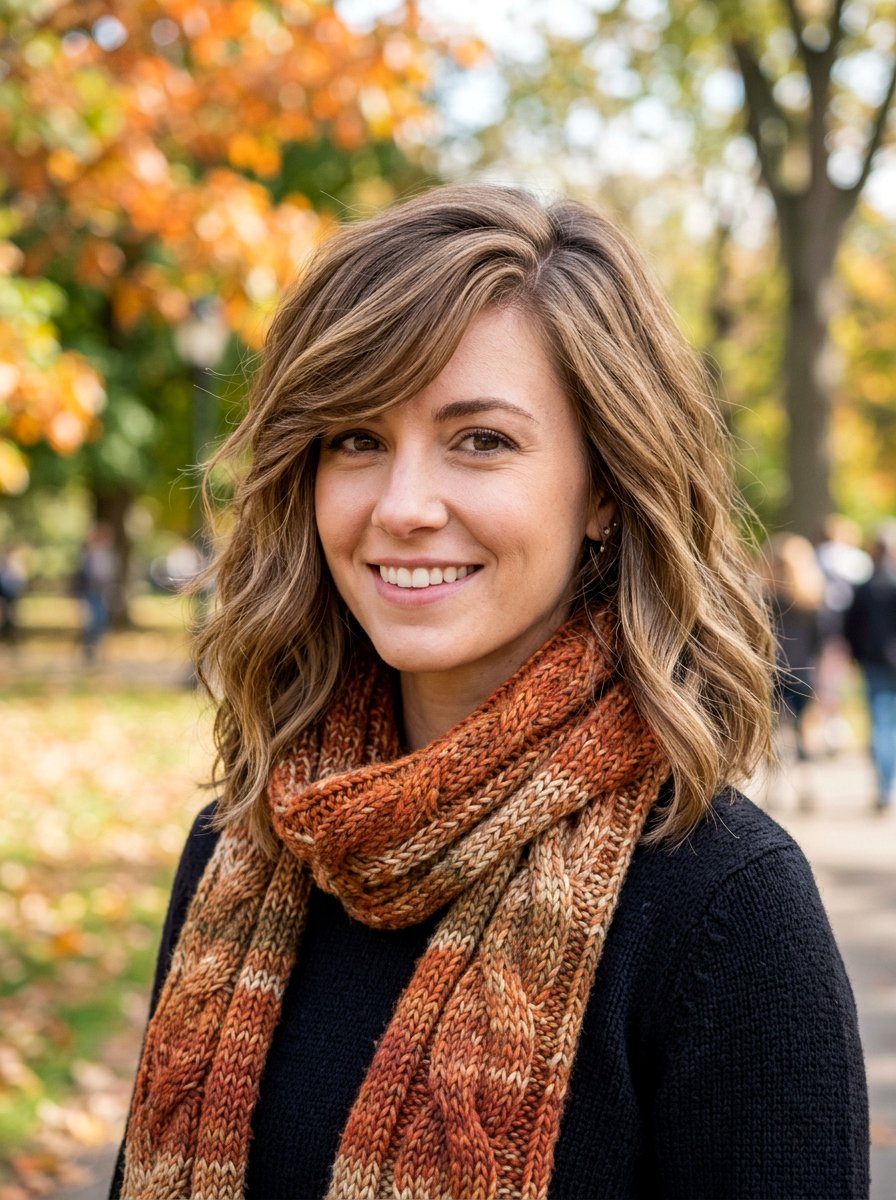 Side Swept Bangs Lob - 20 hairstyle to cover sparse hairline - 20 hairstyle to cover sparse hairline