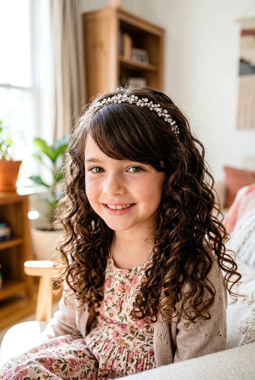 Side Swept Bangs With Curls For Girls - 20 pageant curls for girls - 20 pageant curls for girls