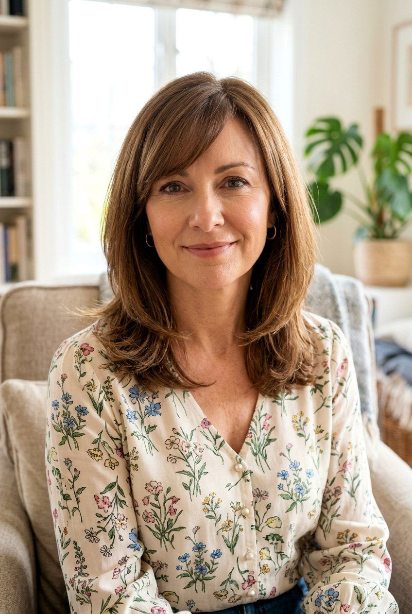 Side Swept Bangs for Hair Loss - 20 hairstyles to cover bald spots - 20 hairstyles to cover bald spots