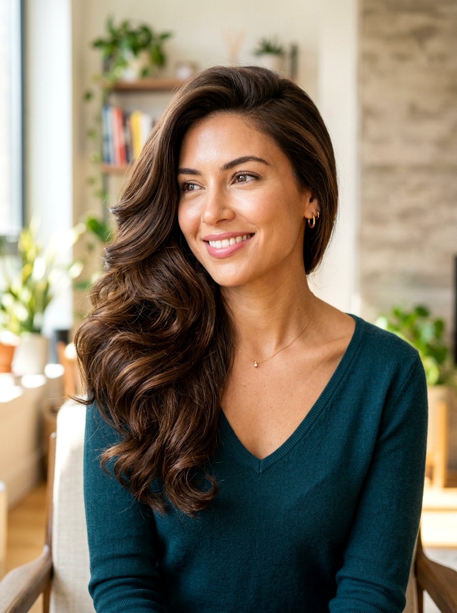 Side Swept Blowout - 20 interview hairstyle with simple blowout - 20 interview hairstyle with simple blowout