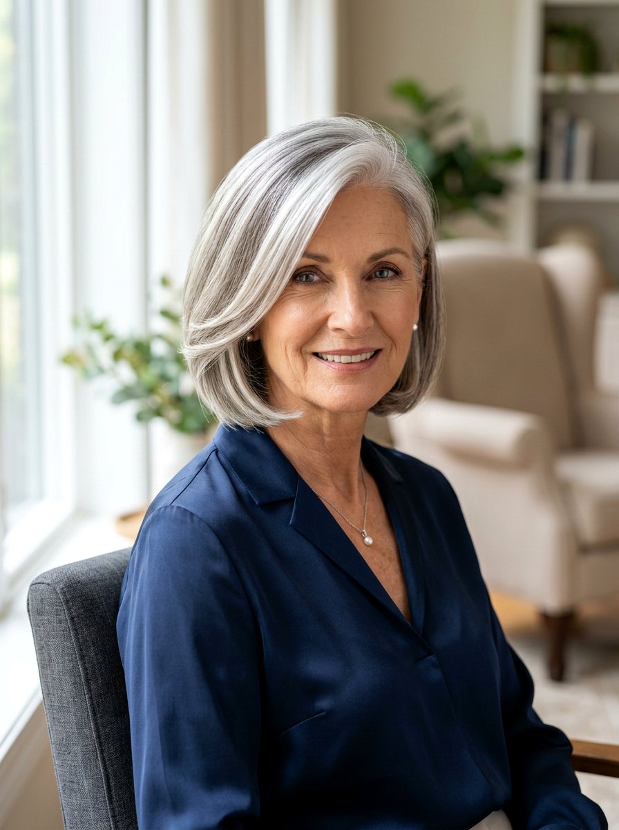 Side Swept Bob Haircut For Older Women - 20 side swept hairstyle for older women - 20 side swept hairstyle for older women