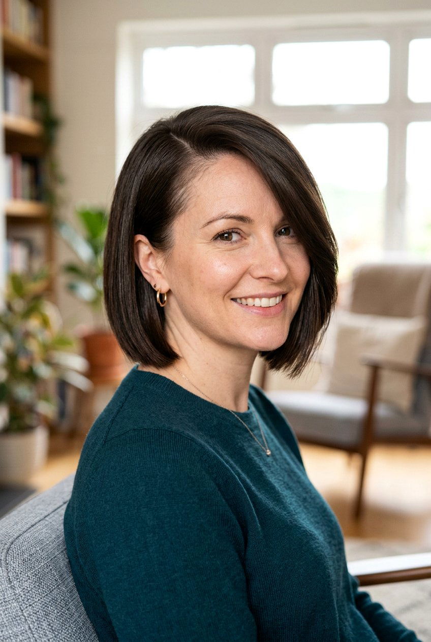 Side Swept Bob with Deep Part - 20 hairstyles for alopecia women - 20 hairstyles for alopecia women