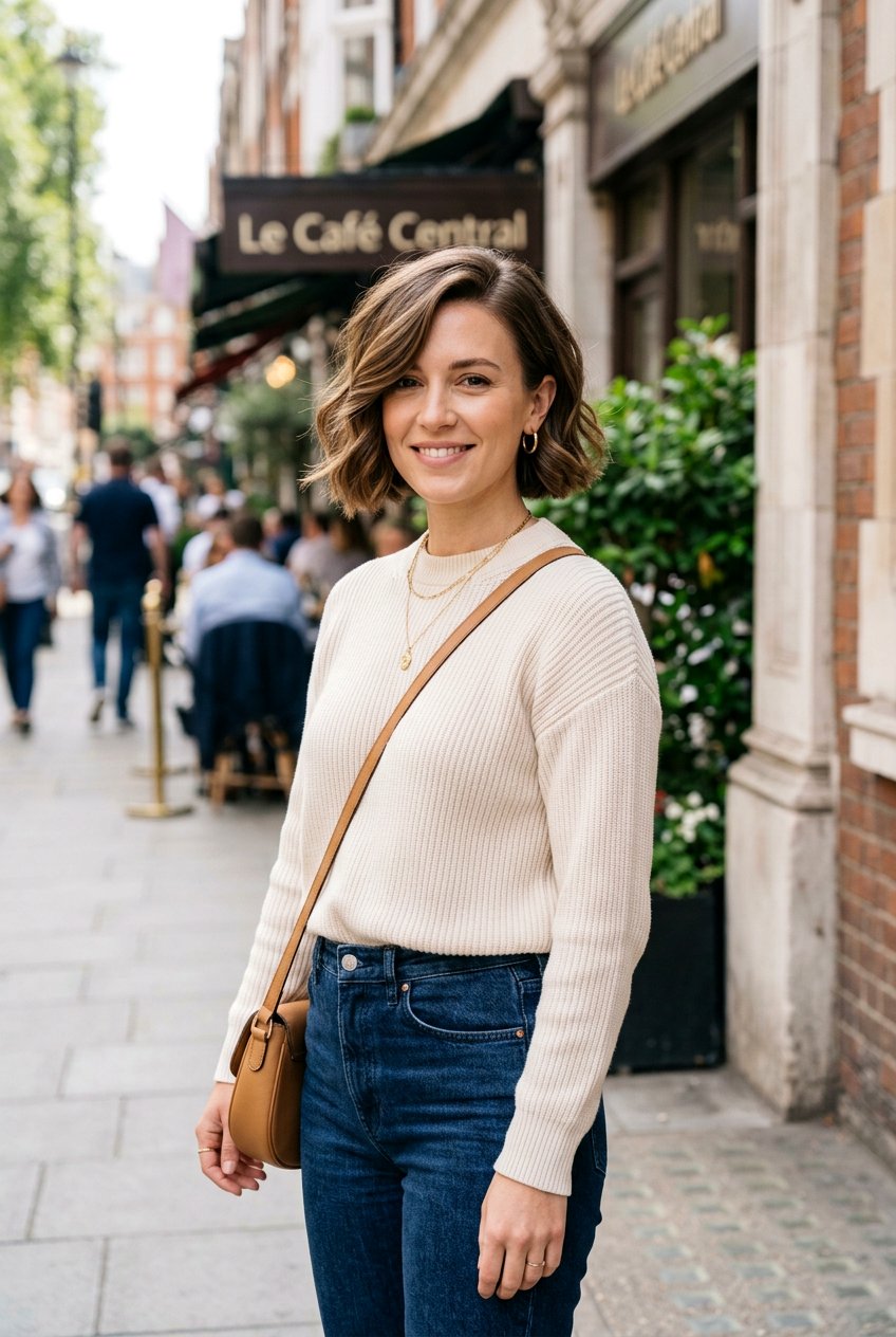 Side Swept Bob with Soft Waves - 20 hairstyles for widows peak women - 20 hairstyles for widows peak women