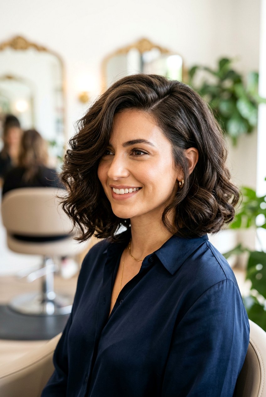 Side Swept Bob - 20 short haircuts for thick hair - 20 short haircuts for thick hair