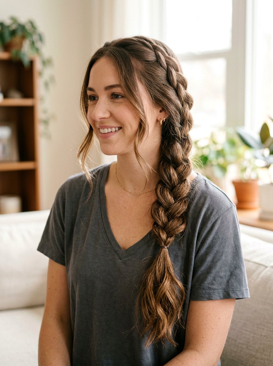 Side Swept Braid - 20 humidity proof braid hairstyle - 20 humidity proof braid hairstyle