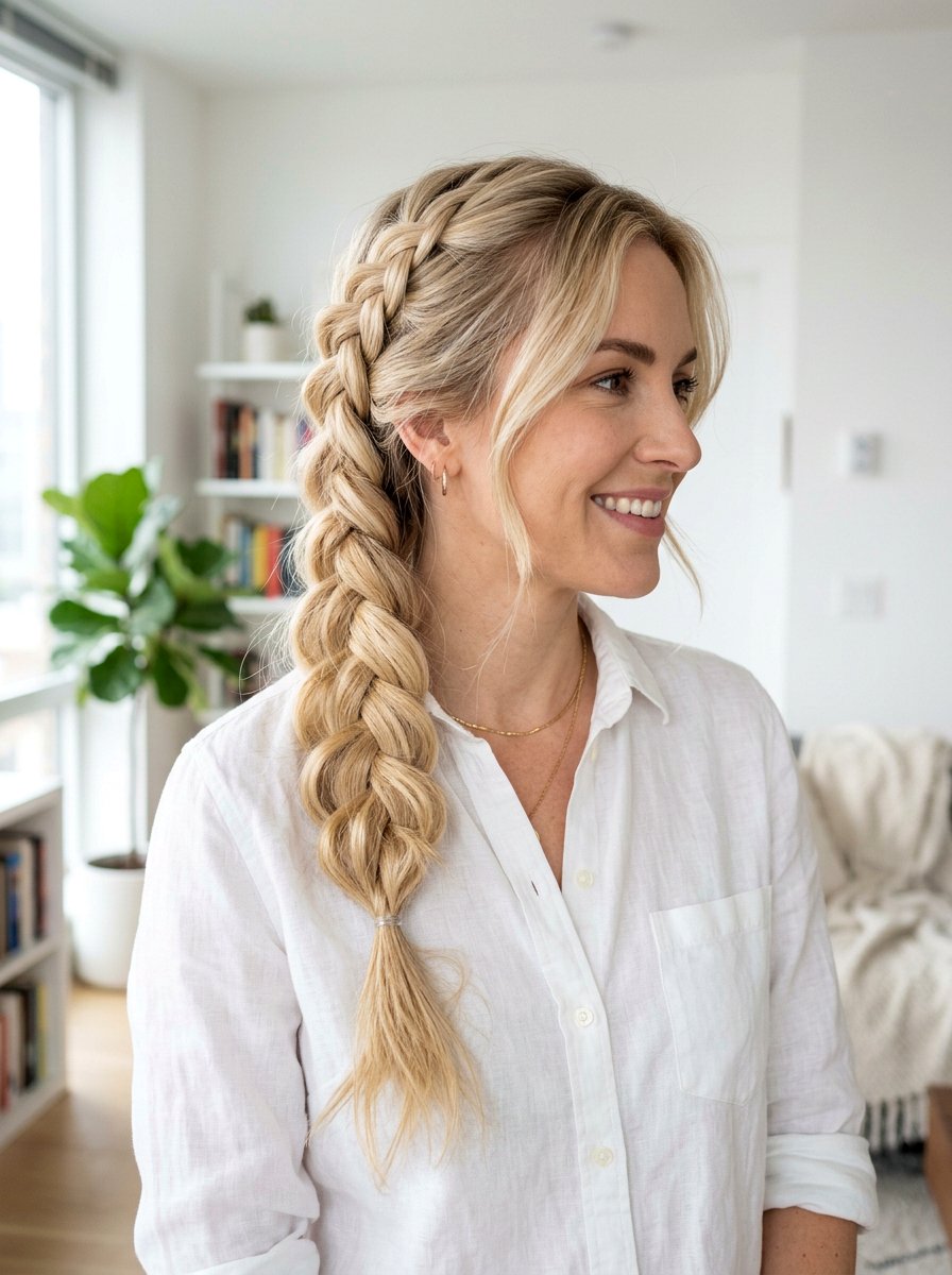 Side Swept Braid For Fine Limp Hair - 20 quick hairstyle for fine limp hair - 20 quick hairstyle for fine limp hair