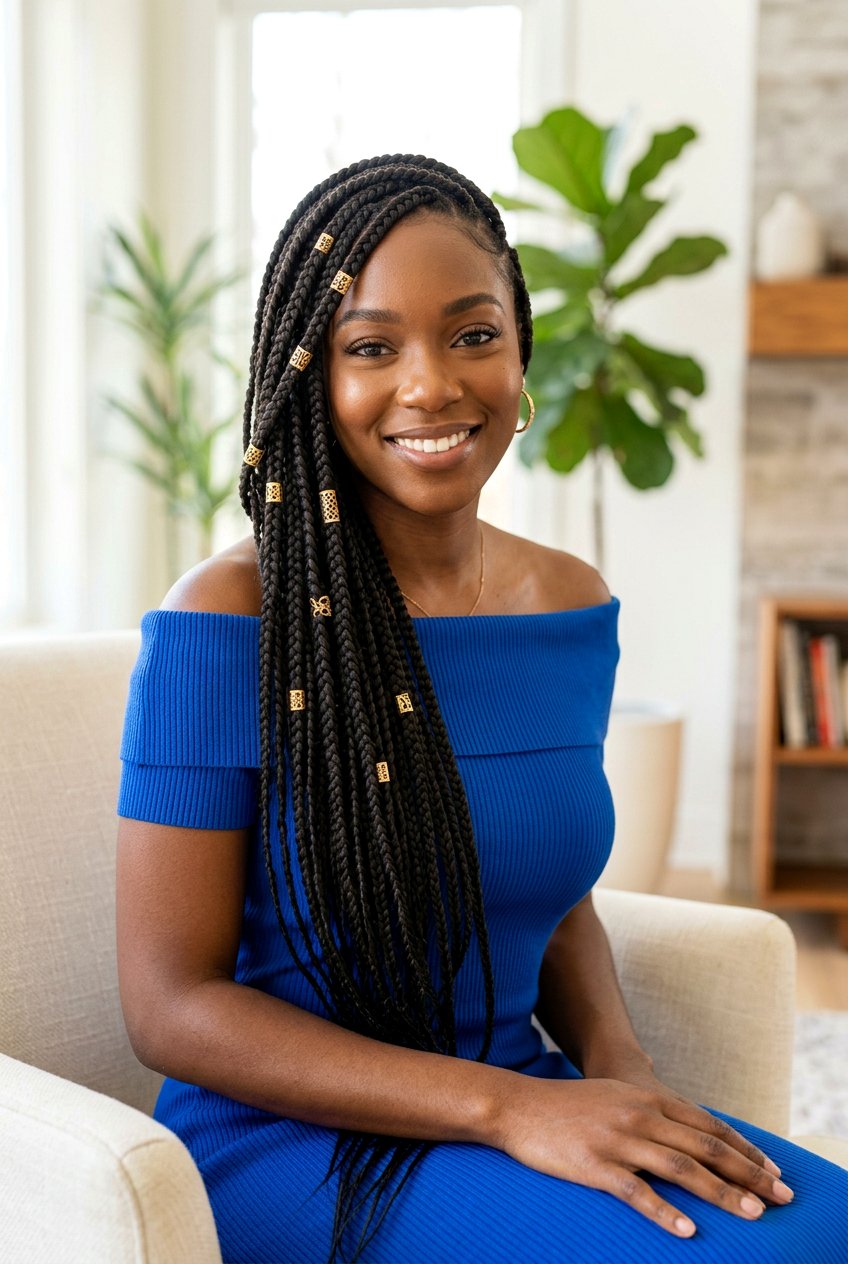 Side Swept Braids - 20 black women prom braid styles - 20 black women prom braid styles